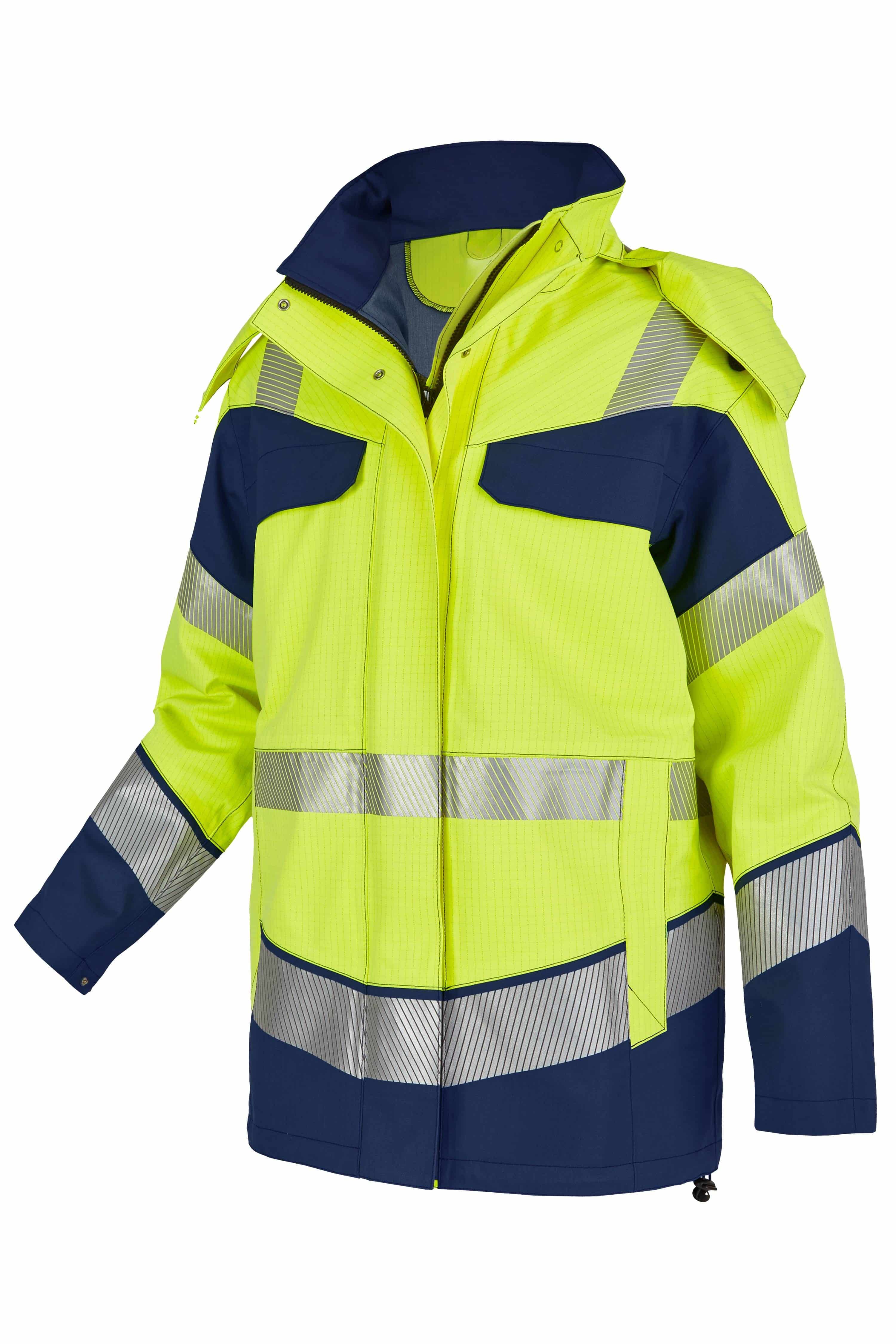Multinorm-Warnschutzparka Damen Klasse 3 mit Schweißerschutz Klasse 2
