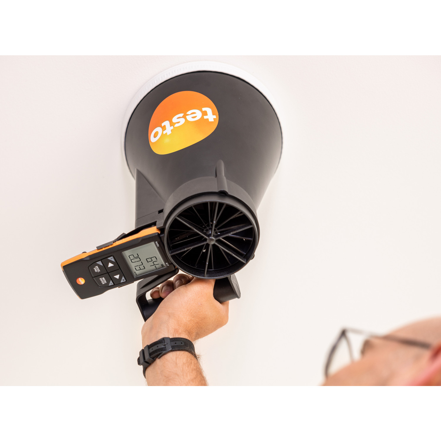 Flügelrad-Anemometer testo 417 Set 1 mit Messtrichtern