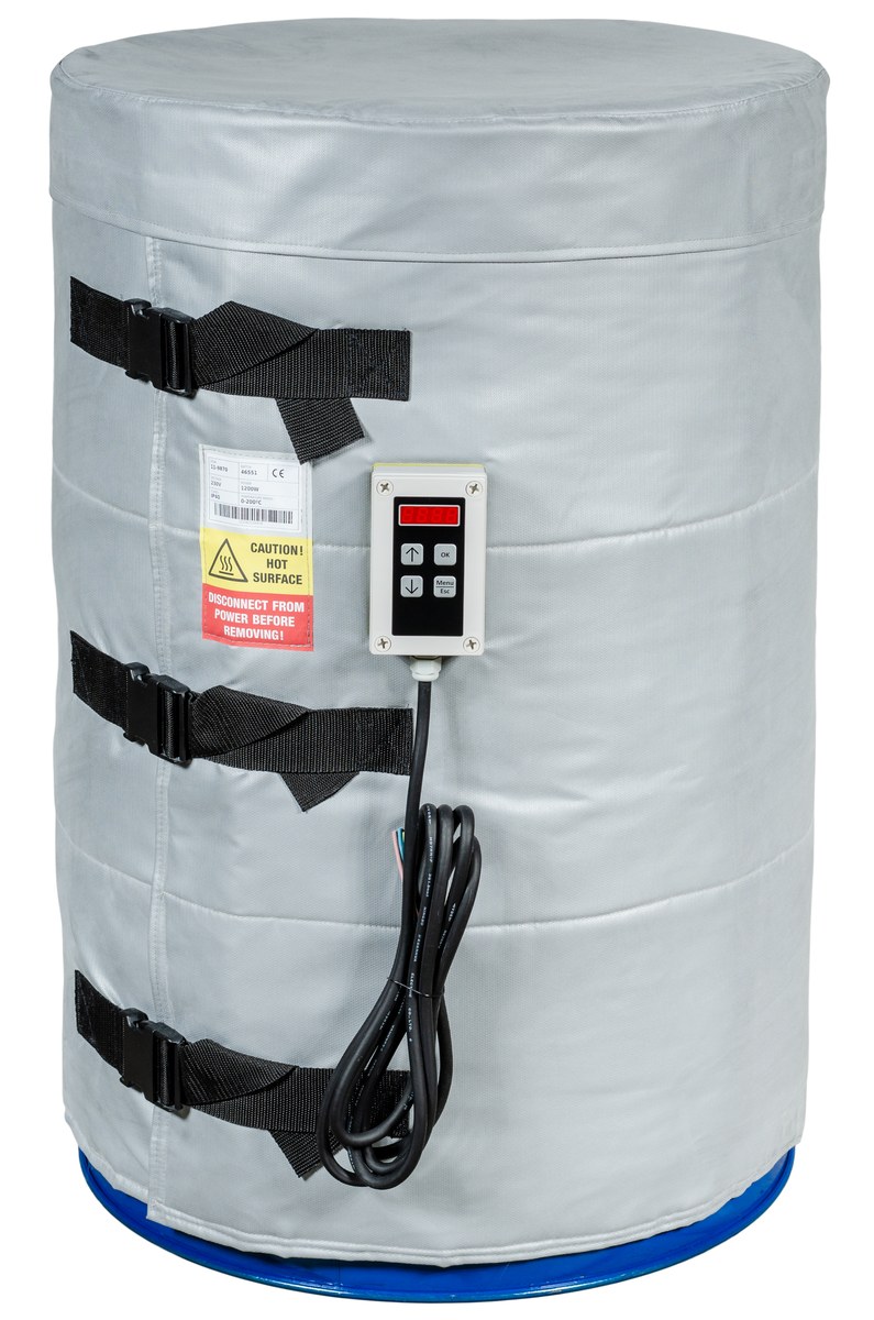 High-temperature drum heater up to 200 °C for 25 to 220 l – view 2