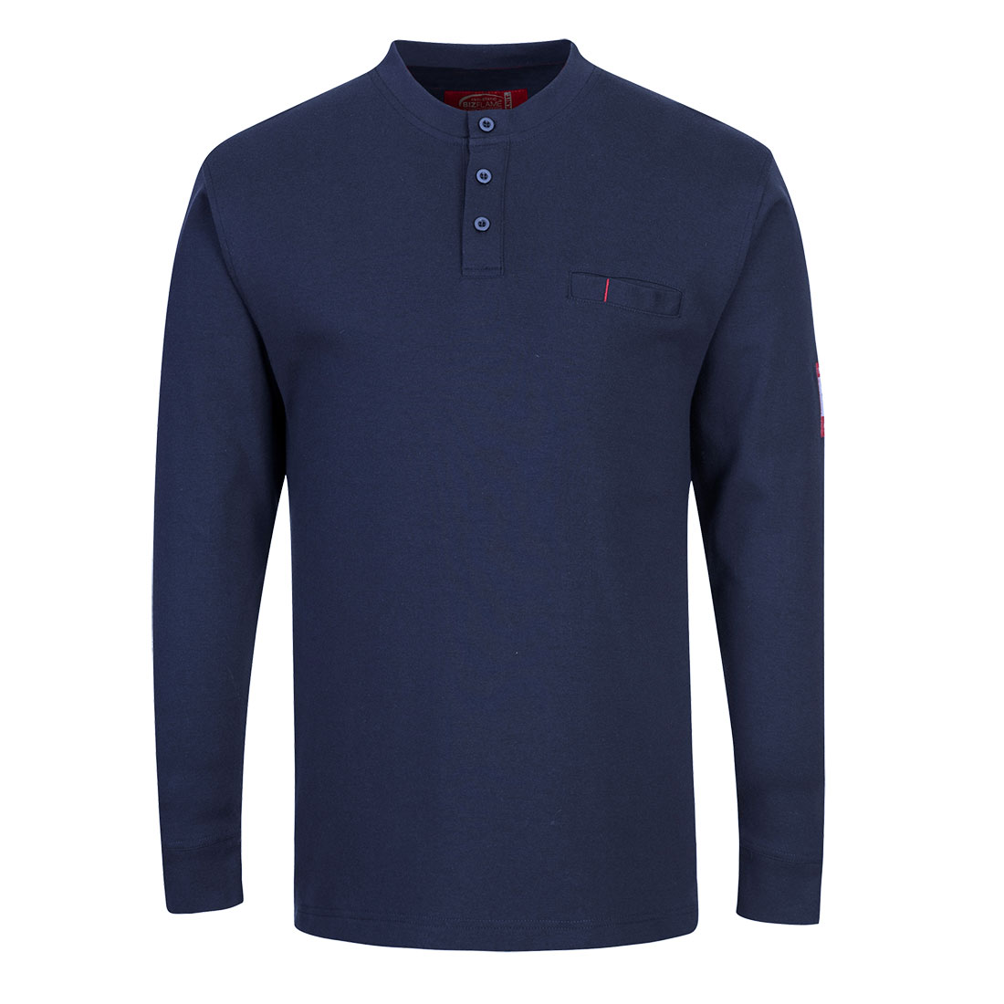 Bizflame Knit FR Henley Shirt Langarm – Störlichtbogenschutz ELIM 13 cal/cm² | Portwest FR32
