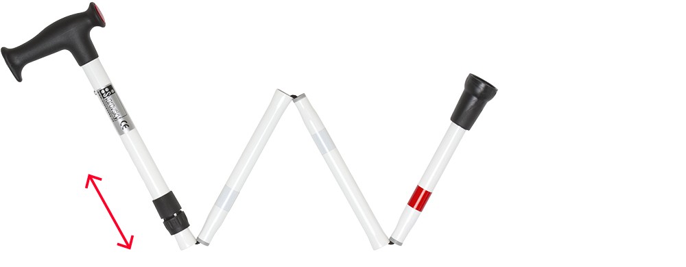 Stützstock Aluminium faltbar