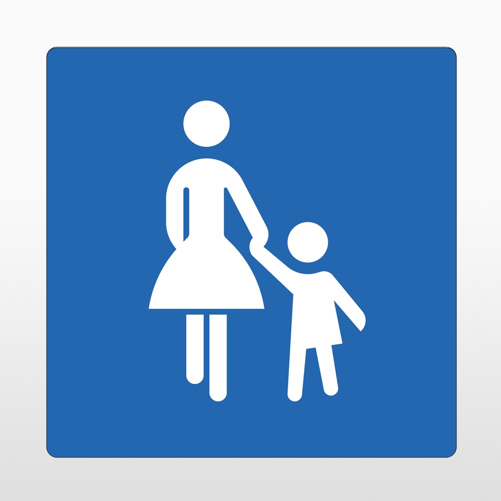 "Mutter Kind Parkplatz" Bodenschild