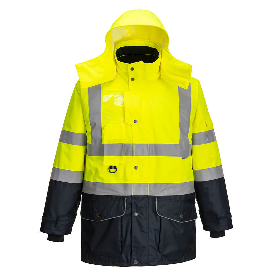 Hi-Vis 7-in-1 Kontrast Verkehrsjacke atmungsaktiv – Warnschutz Klasse 3 mit Kälteschutz EN 342 | Portwest S426