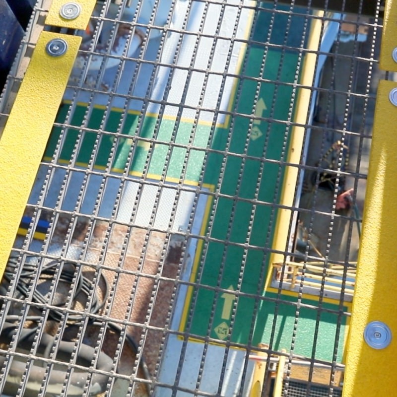 Fluchtwegmarkierung für Gitterroste