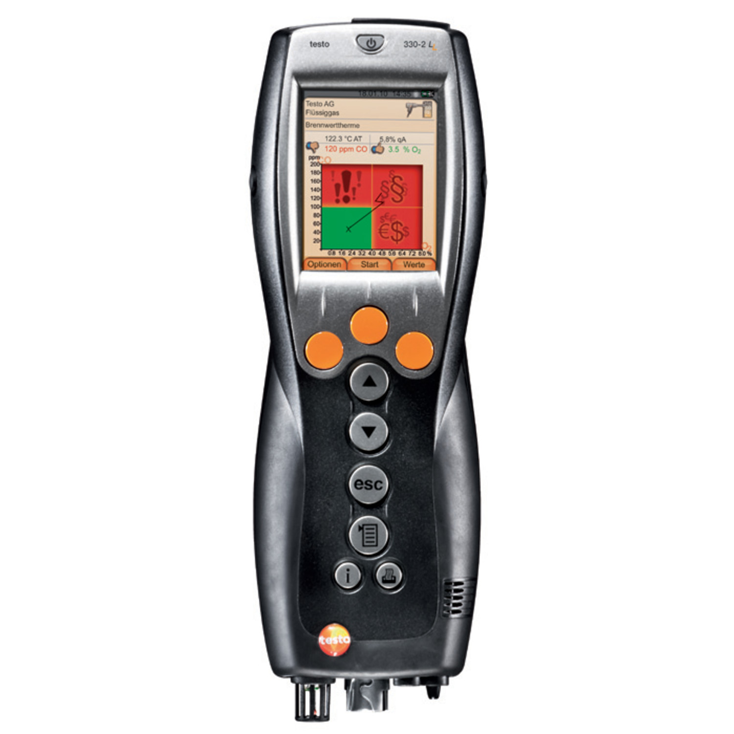 Abgasmessgerät testo 330-2 LL v2010 – Abgas-Analysegerät mit Bluetooth und COH2-Zelle