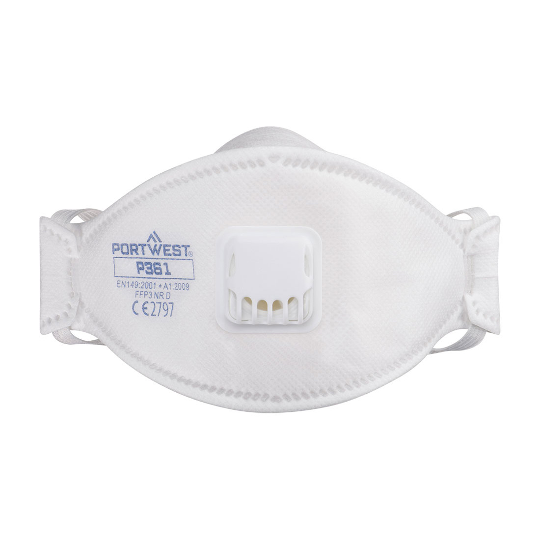 Dreifach gefaltete Dolomit Atemschutzmaske mit Ventil, FFP3 (10er-Pack) – Atemschutz FFP3 | Portwest P361