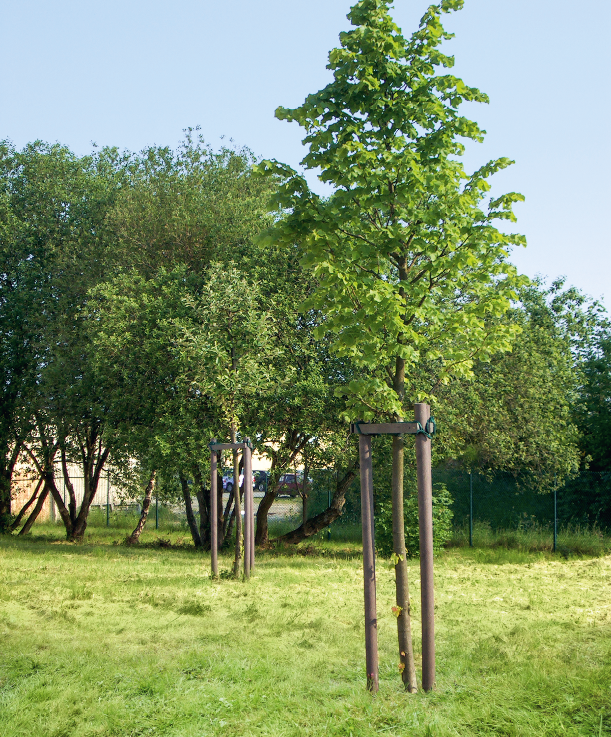 Rundpfosten aus Recycling-Kunststoff