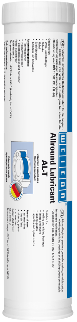 WEICON Allround-Lubricant 400g AL-T 400 K, Hochtemperaturfett Kartusche