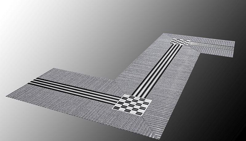 Sauberlaufmatten mit taktilem Blindenleitsystem
