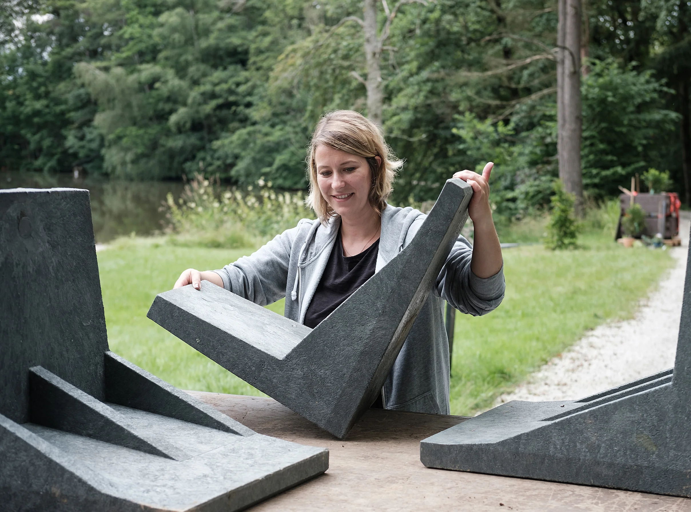 L-Stein aus Recycling-Kunststoff