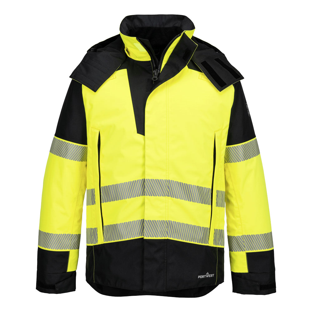 PW3 Modaflame Rain+ Hi-Vis Multi-Norm FR Winterjacke – Störlichtbogenschutz APC 2 | Portwest FR606