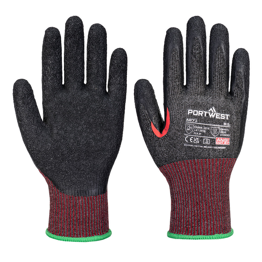 CS Cut F13 Latex Handschuh – Schnittschutz F nach EN 388 | Portwest A671
