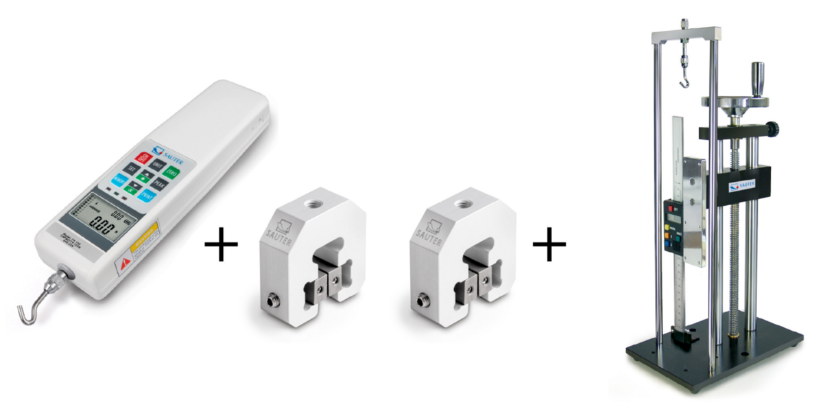 Kraftprüfstand-Set SAUTER TVL 500FHS71 – mit FH 500 und 2 Klemmen