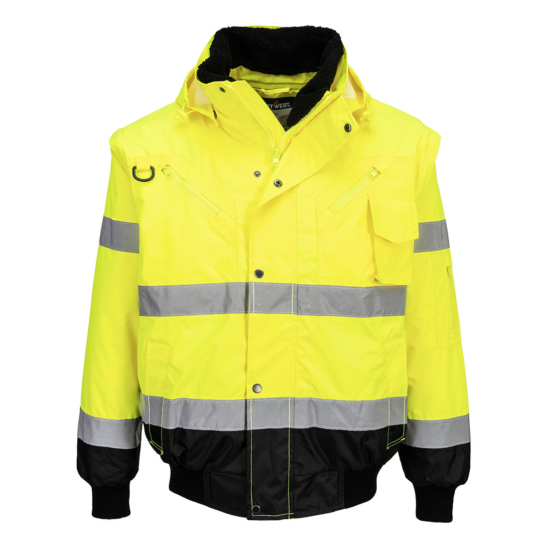 Hi-Vis 3-in-1 Kontrast Pilotjacke – Warnschutz Klasse 3 mit Kälteschutz EN 342 | Portwest C465