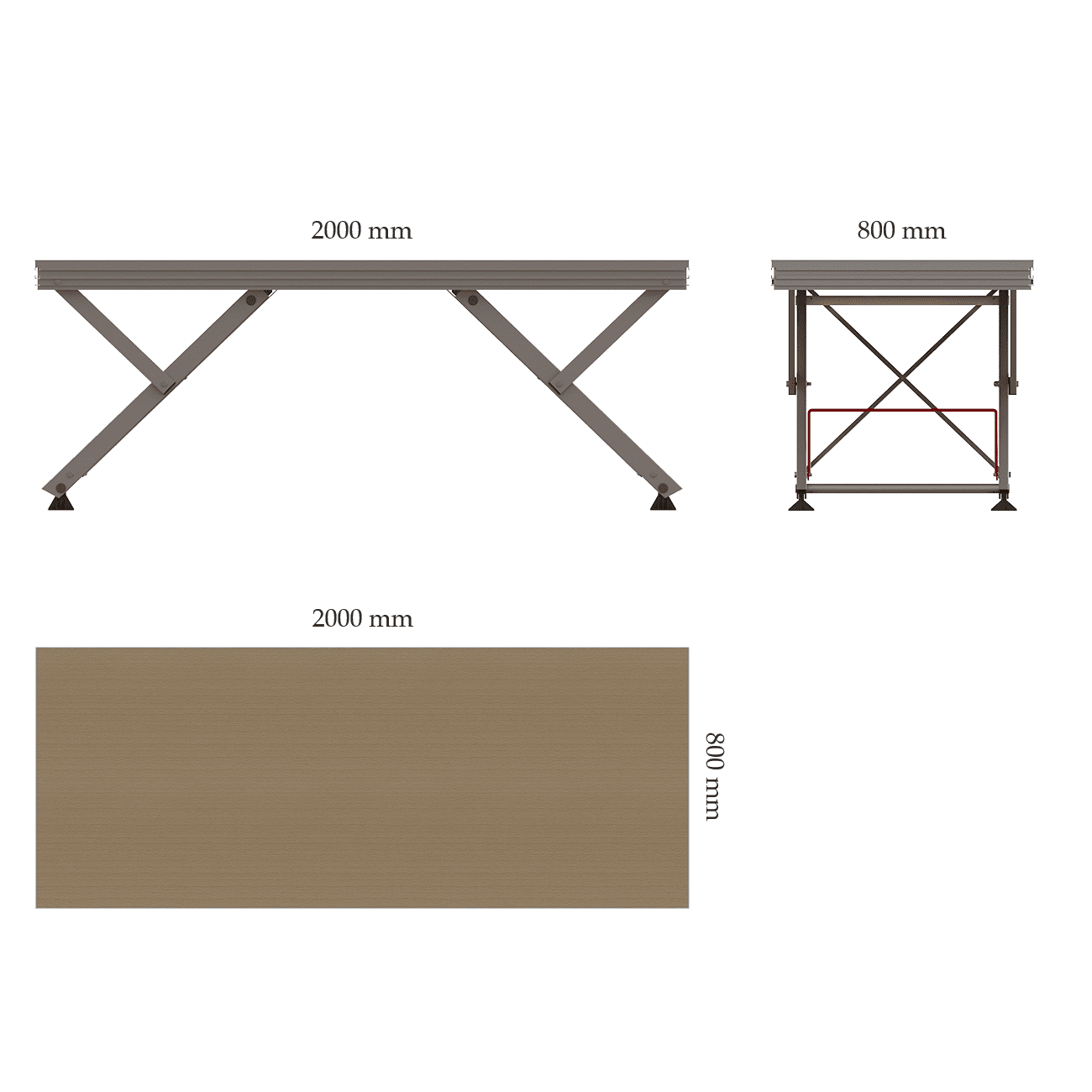 Montagetisch höhenverstellbar