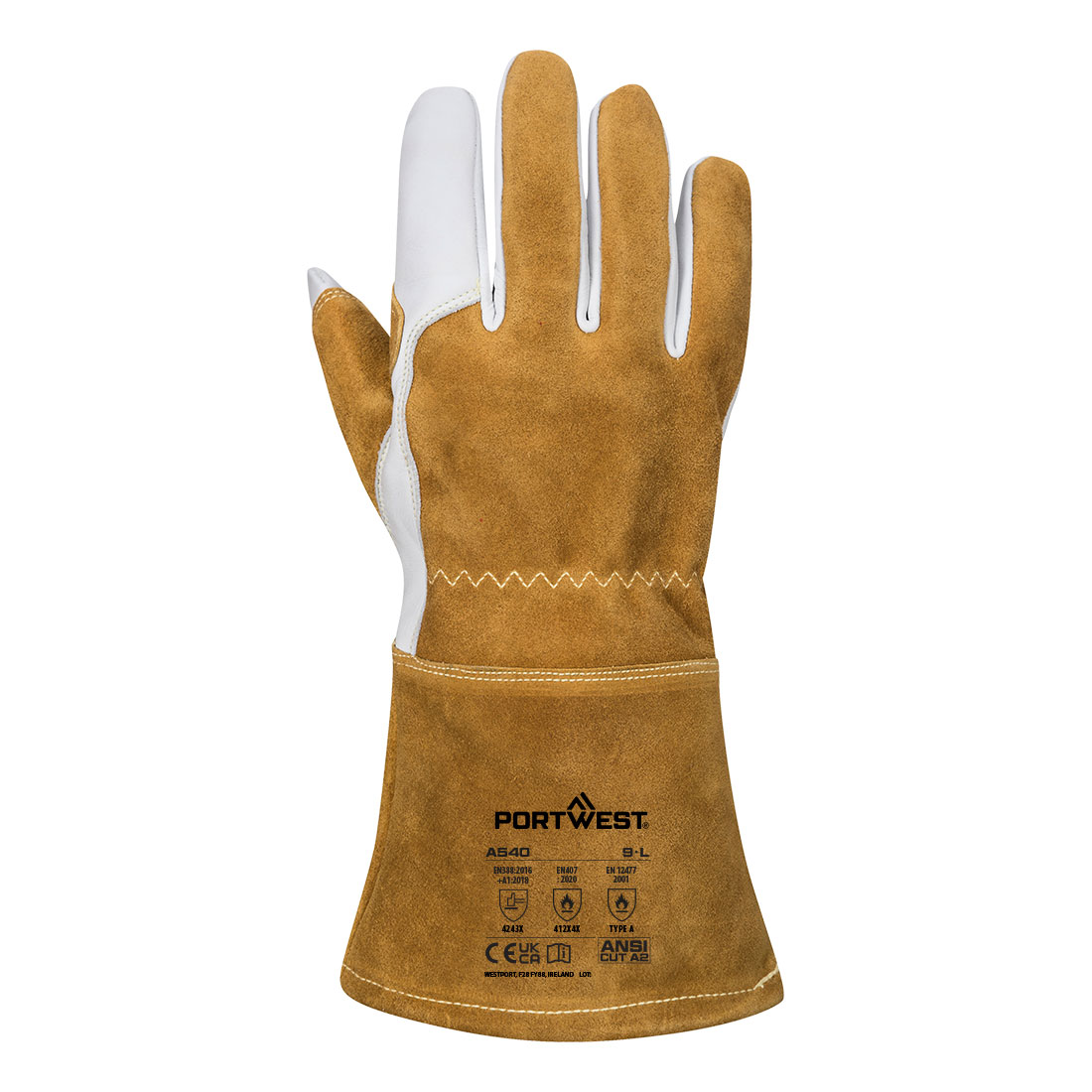 Ultra Schweisserschutz-Handschuh Mit Stulpe – Schweißerhandschuh EN 12477 | Portwest A540