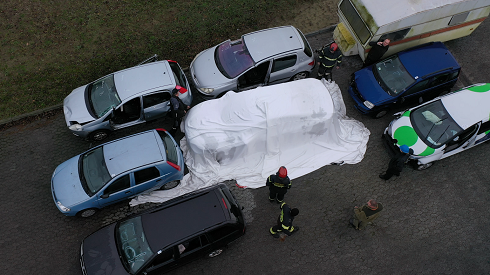 Löschdecke Elektroauto