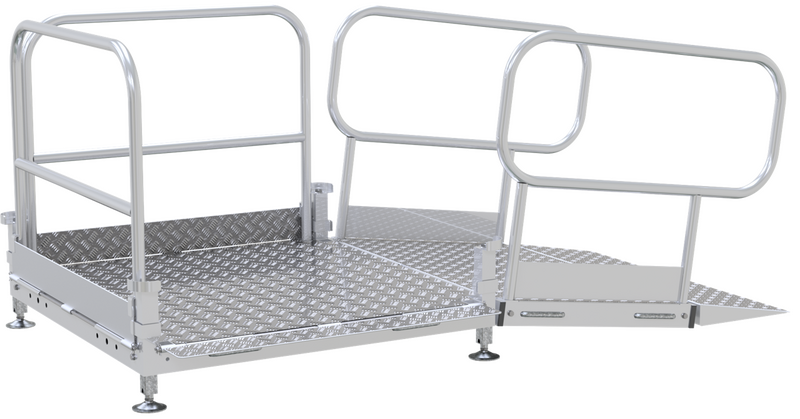 Mobile Zugangsrampe aus Aluminium, modular