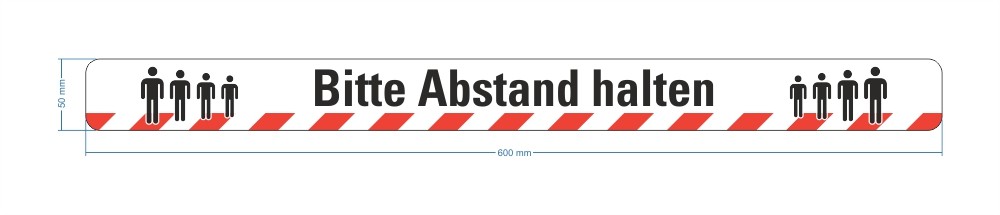 Abstand halten Bodenaufkleber