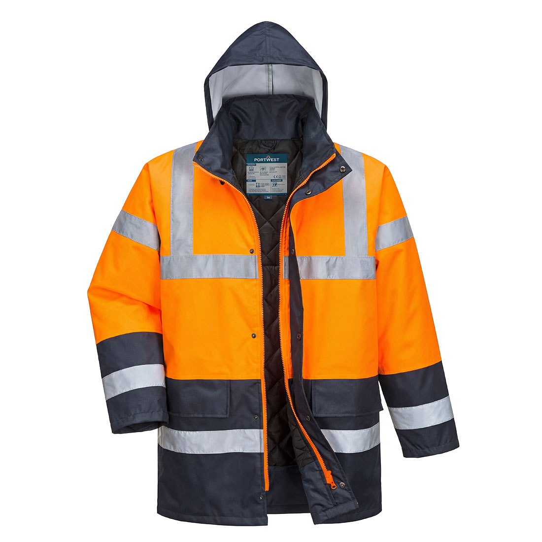 ES1 Essential Hi-Vis Kontrast Winter Verkehrsjacke – Warnschutz Klasse 3 mit Kälteschutz EN 342 | Portwest ES466