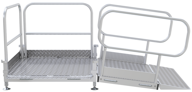 Mobile Zugangsrampe aus Aluminium, modular