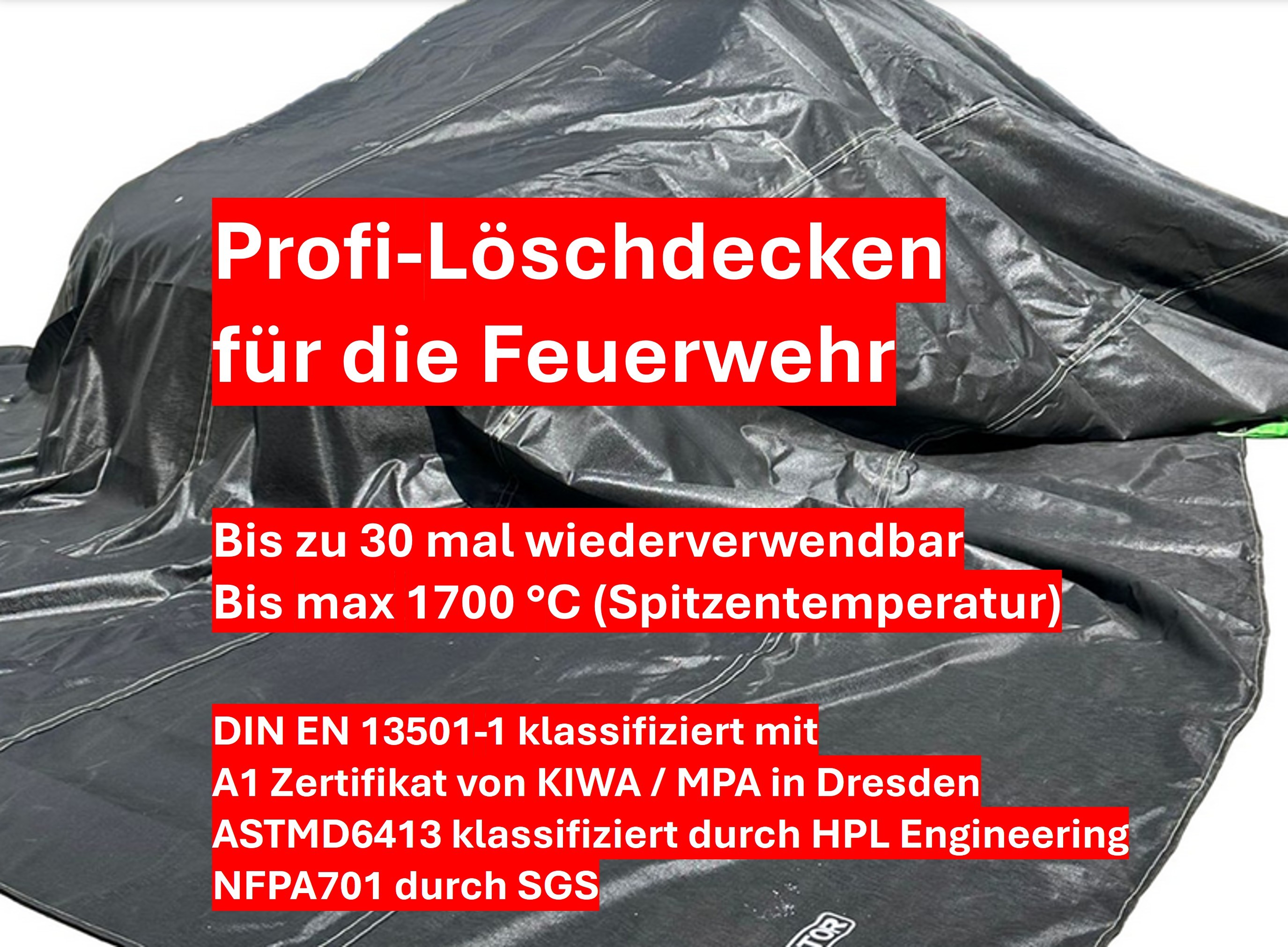 Profi-Löschdecke für die Feuerwehr