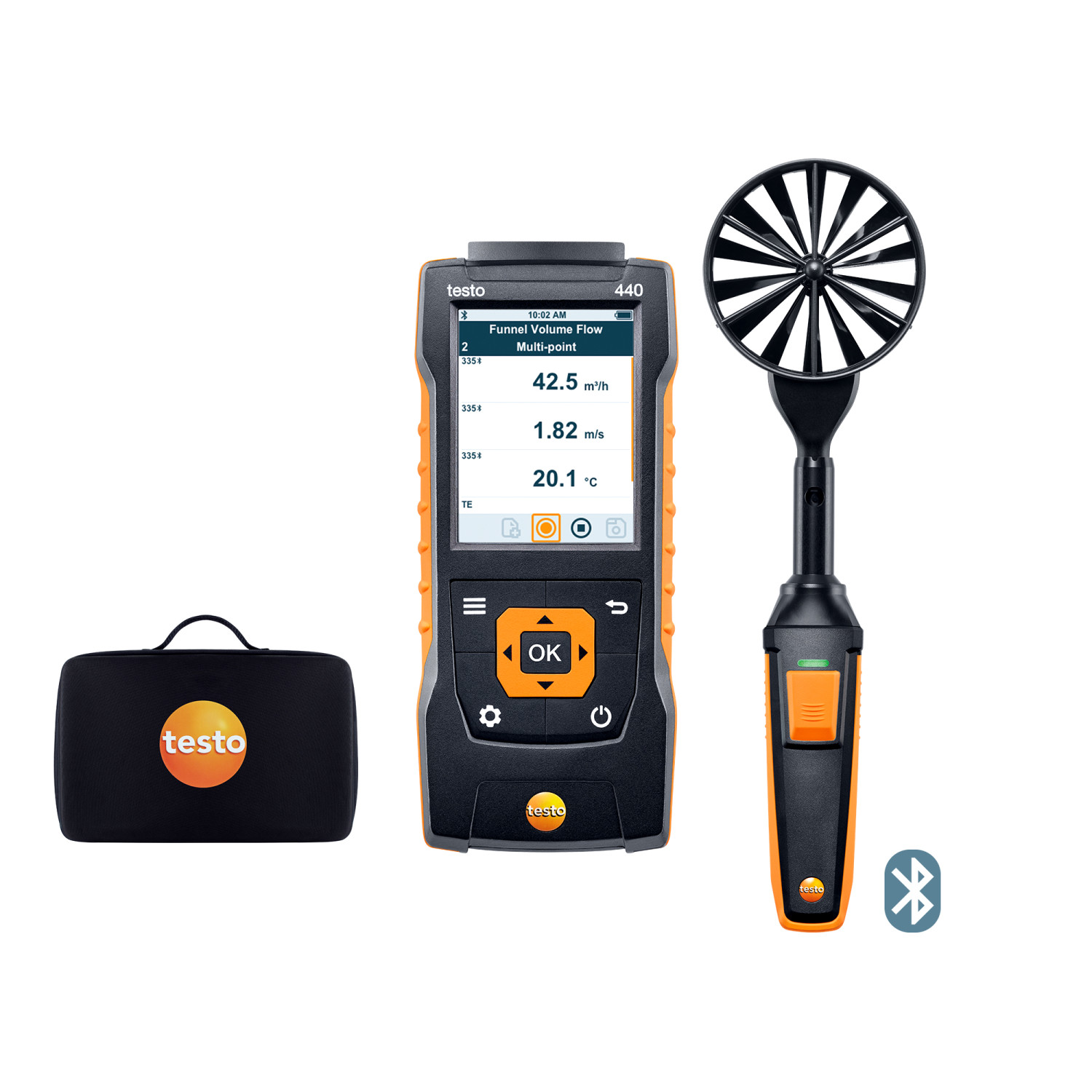 Klimamessgerät testo 440 100 mm-Flügelrad-Set mit Bluetooth®