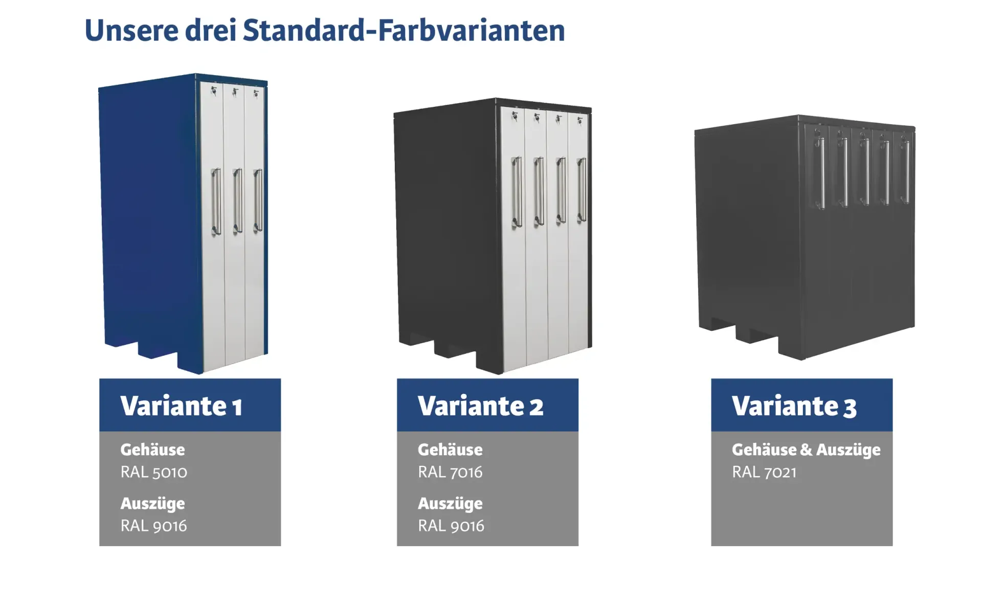 Werkstattschrank mit Vertikalauszügen, 900 kg je Auszug, frei konfigurierbar