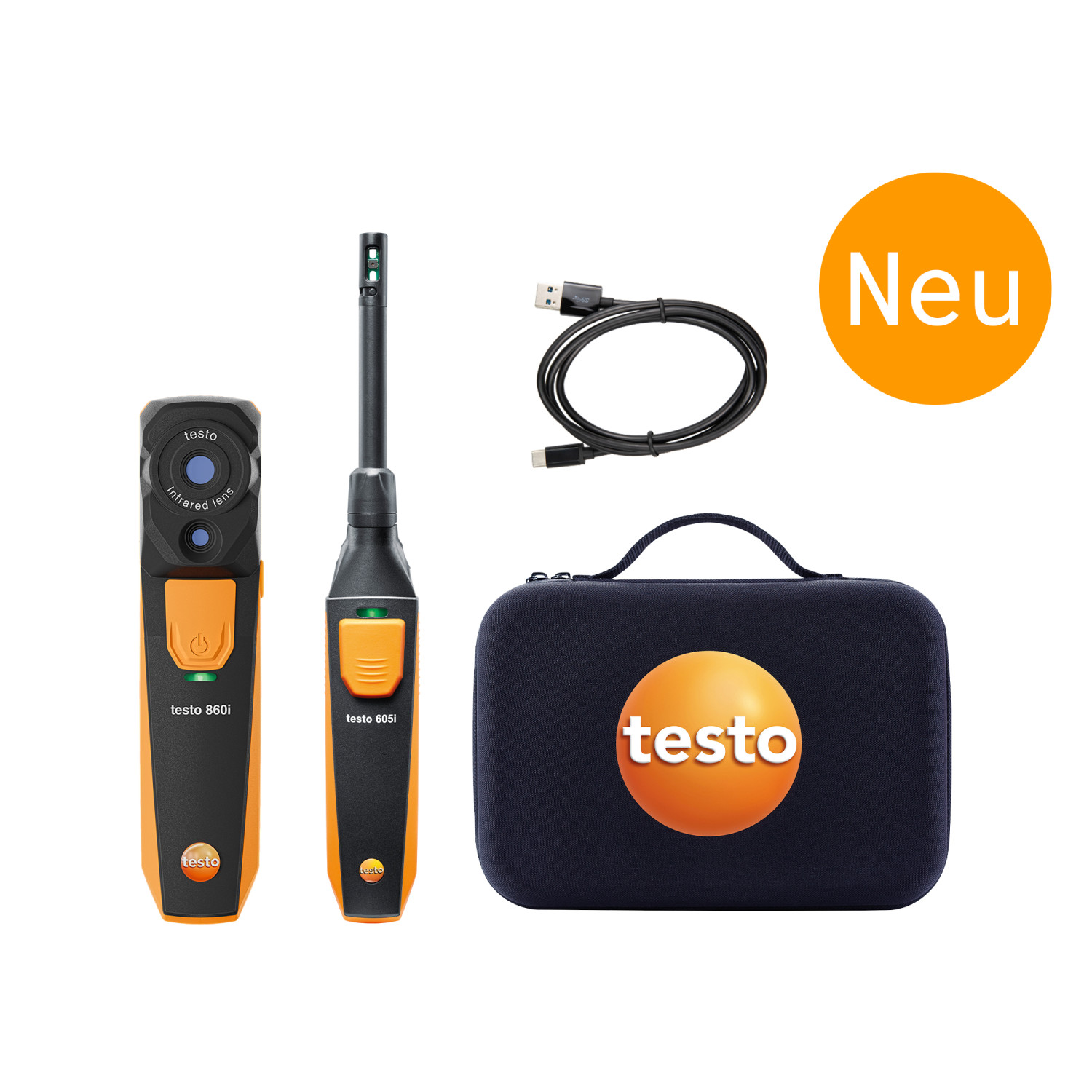 Wärmebildkamera testo 860i testo 860i Schimmel-Set mit Bluetooth-Feuchtefühler testo 605i