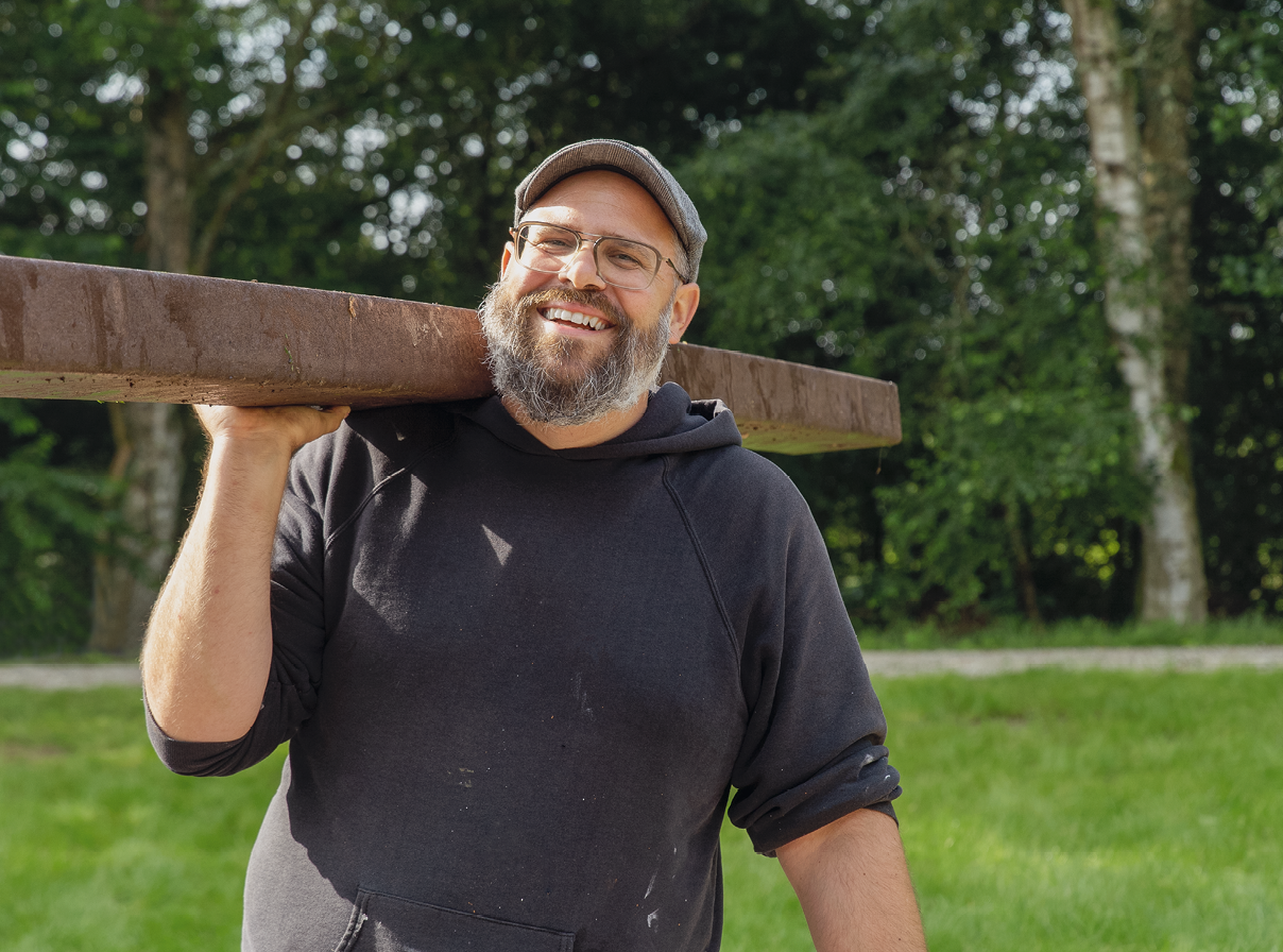 Balken aus Recycling-Kunststoff