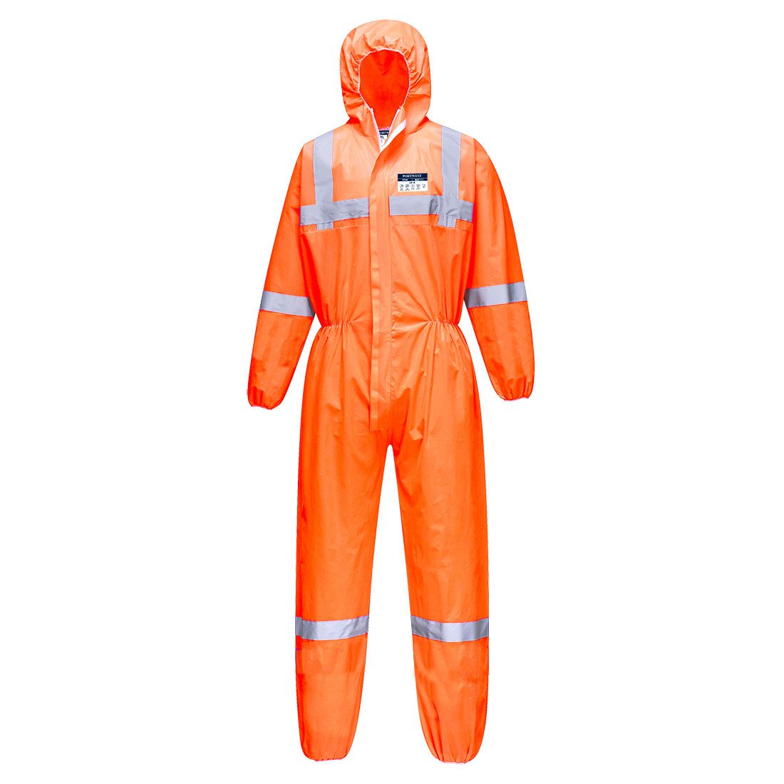 Antistatik VisTex Chemikalien SMS Overall (Pk50) – Chemikalienschutz Typ 5/6 | Portwest ST36