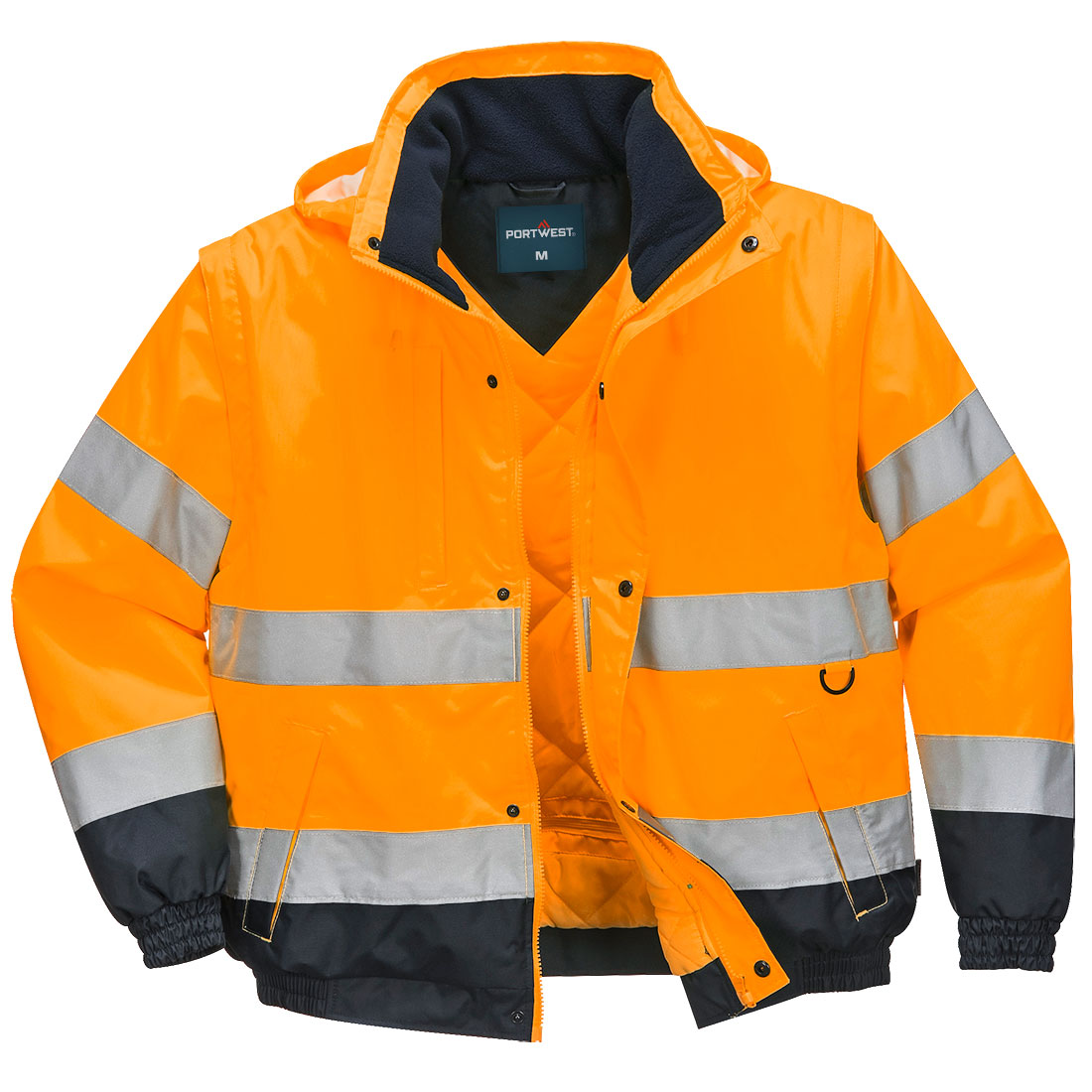 Hi-Vis Kontrast 2-in-1-Pilotjacke – Warnschutz Klasse 3 mit Kälteschutz EN 342 | Portwest C468
