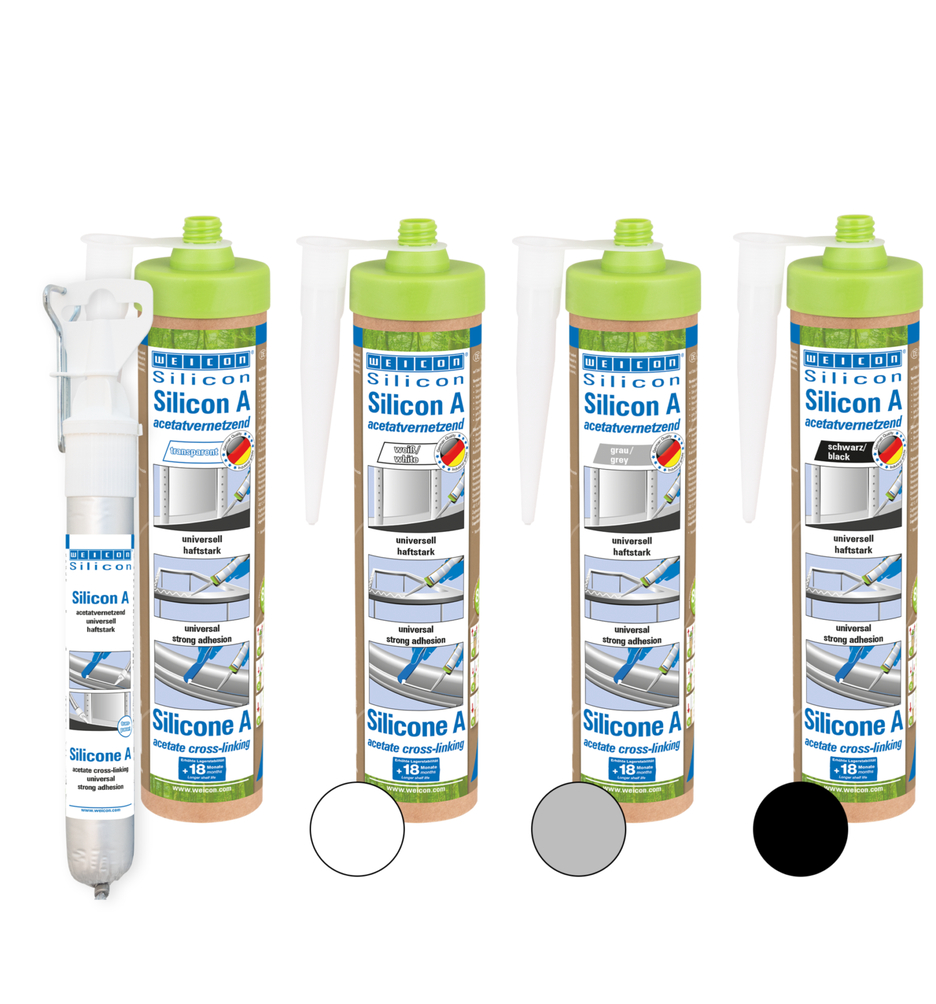 WEICON Silicon A schwarz 310 ml mit MHD