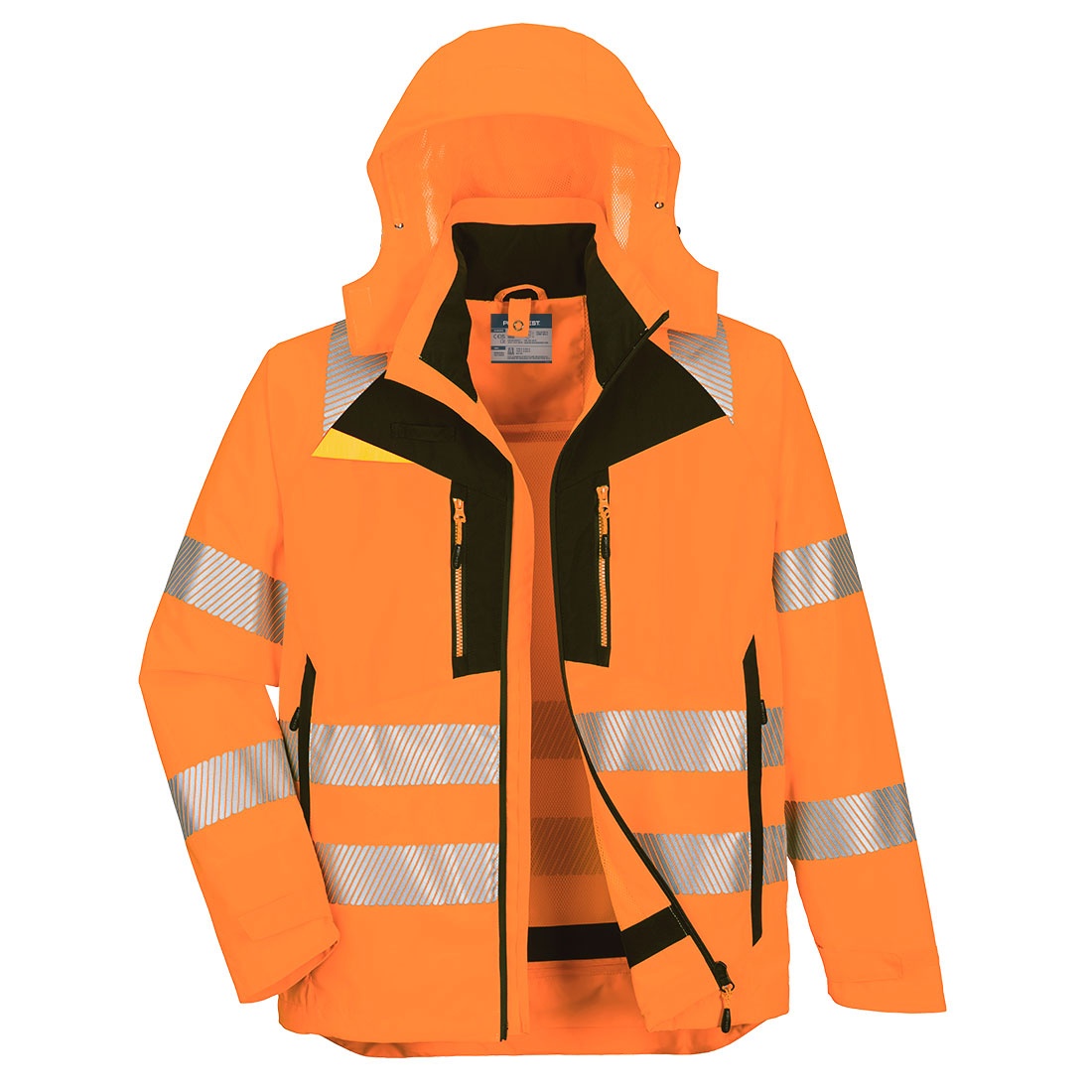 DX4 Hi-Vis 4-in-1 Jacke – Warnschutz Klasse 3 mit Kälteschutz EN 342 | Portwest DX466