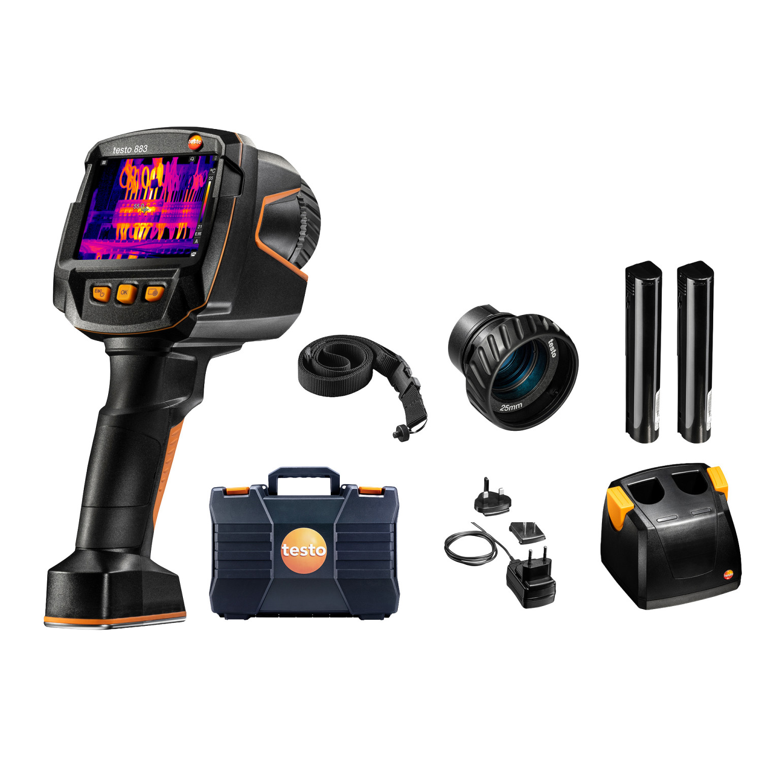Wärmebildkamera testo 883-1 testo 883-1 Set mit 30° und 12° Objektiven Zubehör