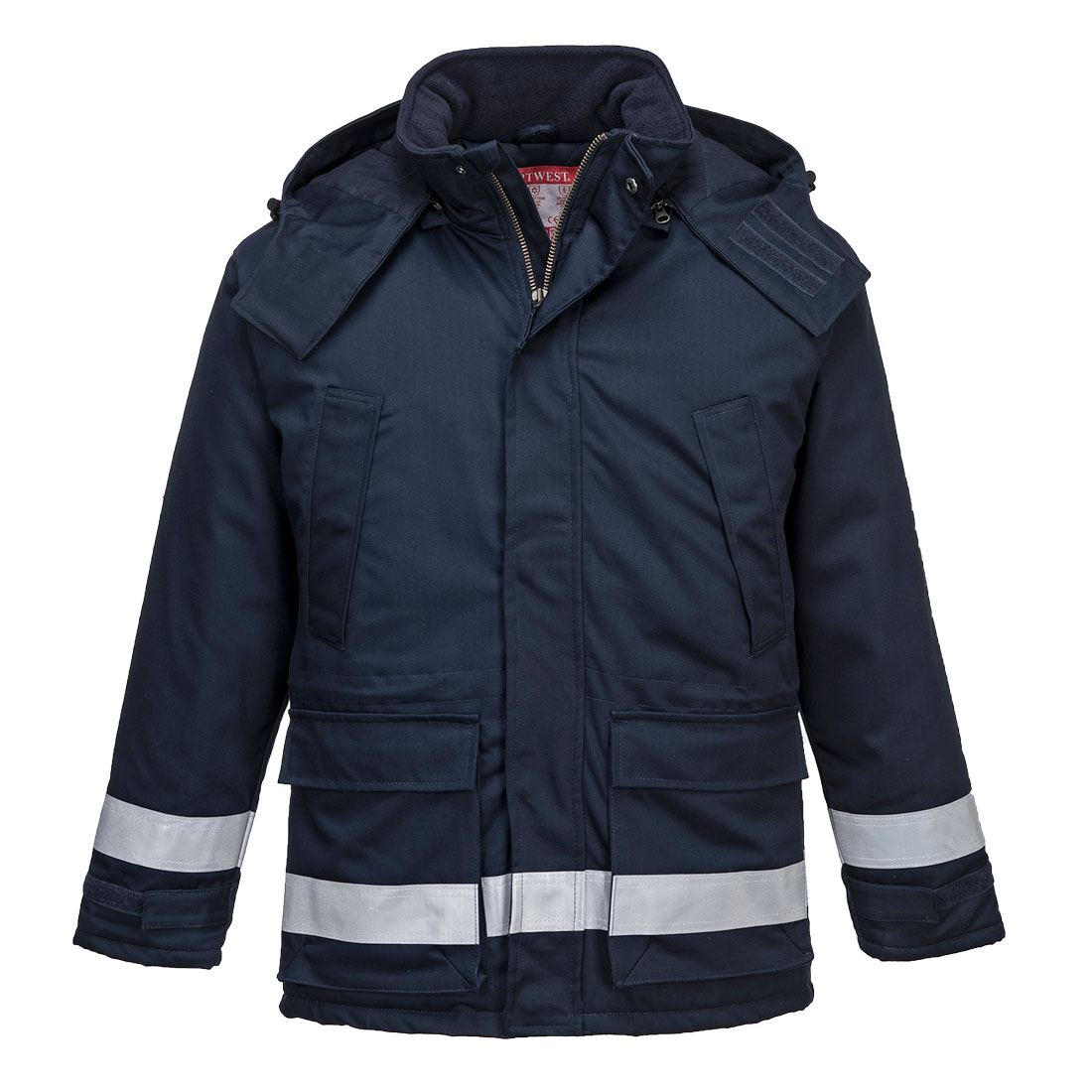 Bizflame Work FR gefütterte Winterjacke – Störlichtbogenschutz APC 2 | Portwest FR59