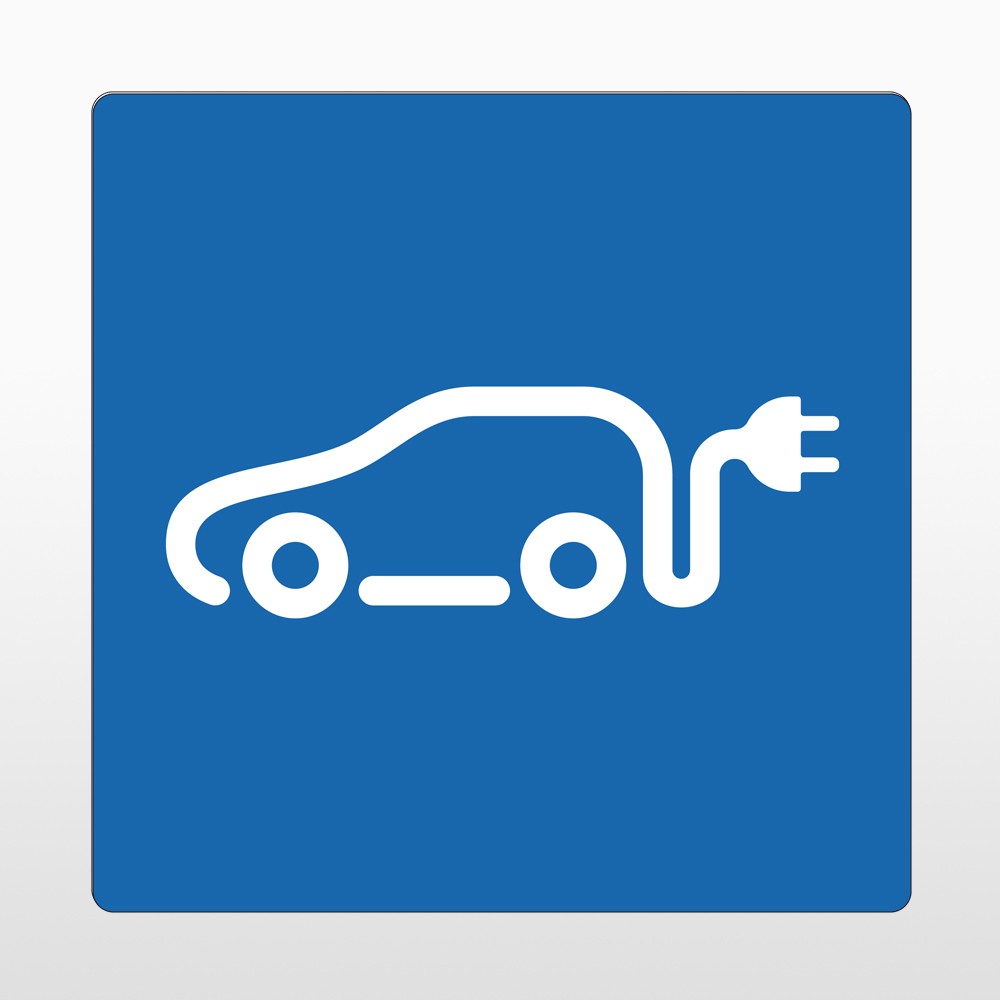 Ladestation e-Auto Bodenschild