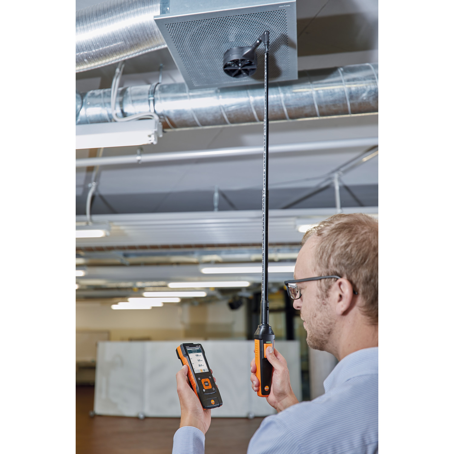 Klimamessgerät testo 440 delta P Strömungs-KombiSet 1 mit Bluetooth®