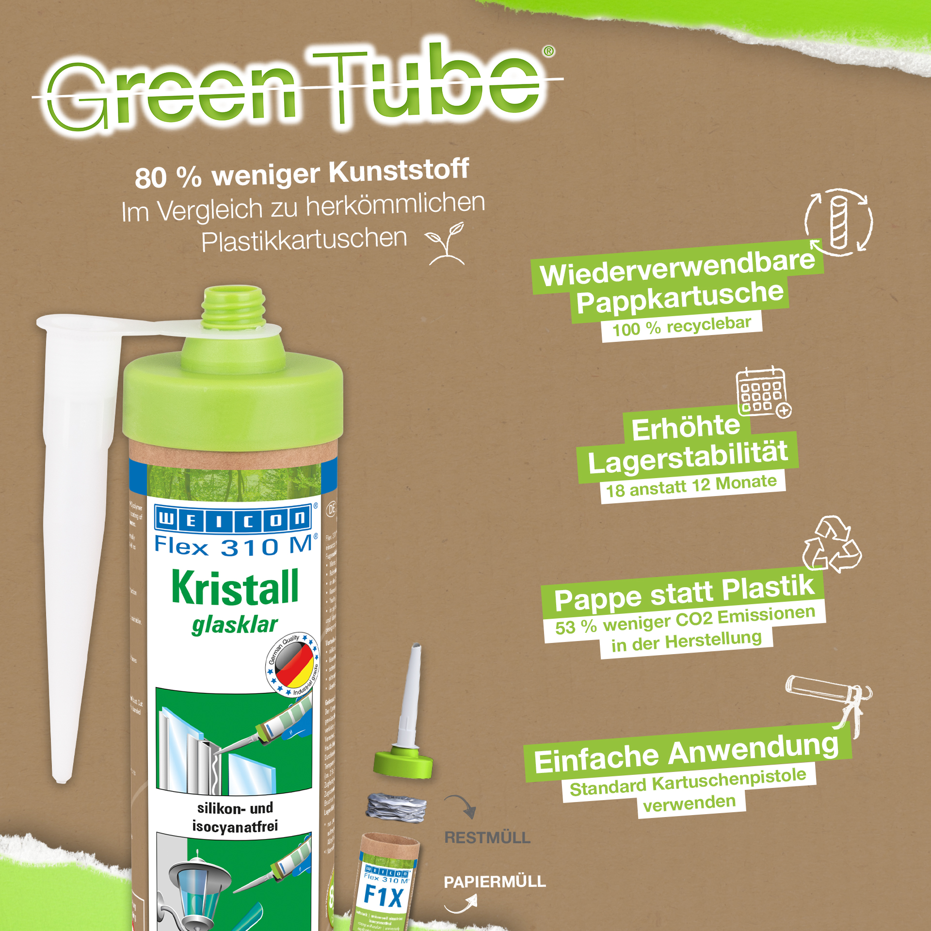 WEICON Flex 310 M Kristall 200 ml, Presspackdose