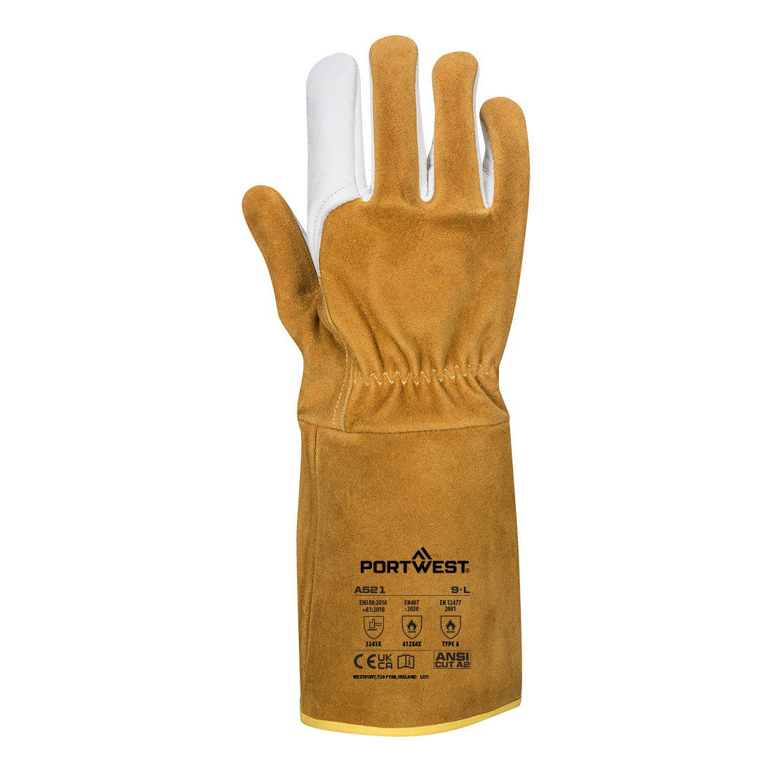 TIG Ultra Schweißerschutz Handschuh – Schweißerhandschuh EN 12477 | Portwest A521