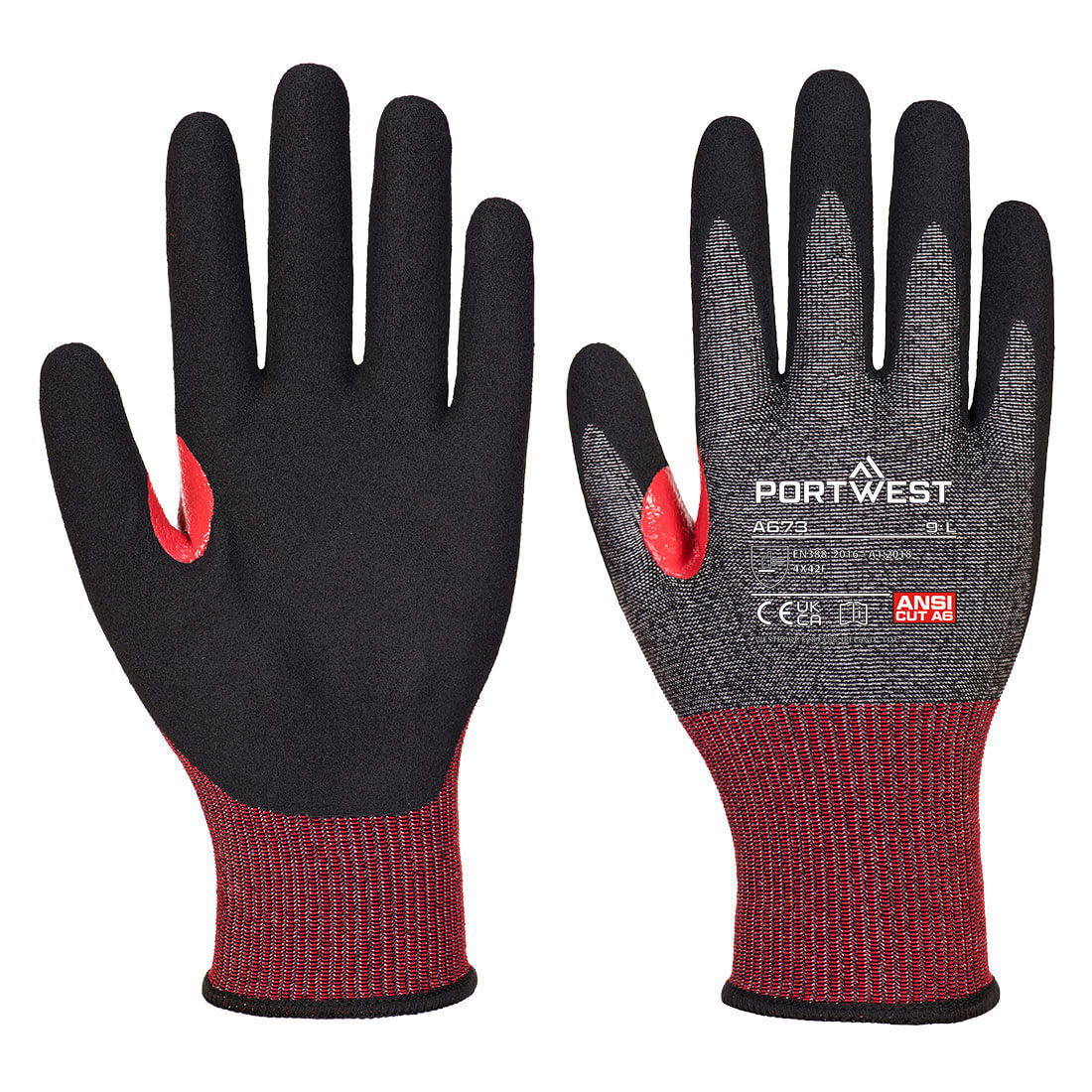 CS F18 Nitrilschaum-Schnittschutzhandschuh – Schnittschutz F nach EN 388 | Portwest A673