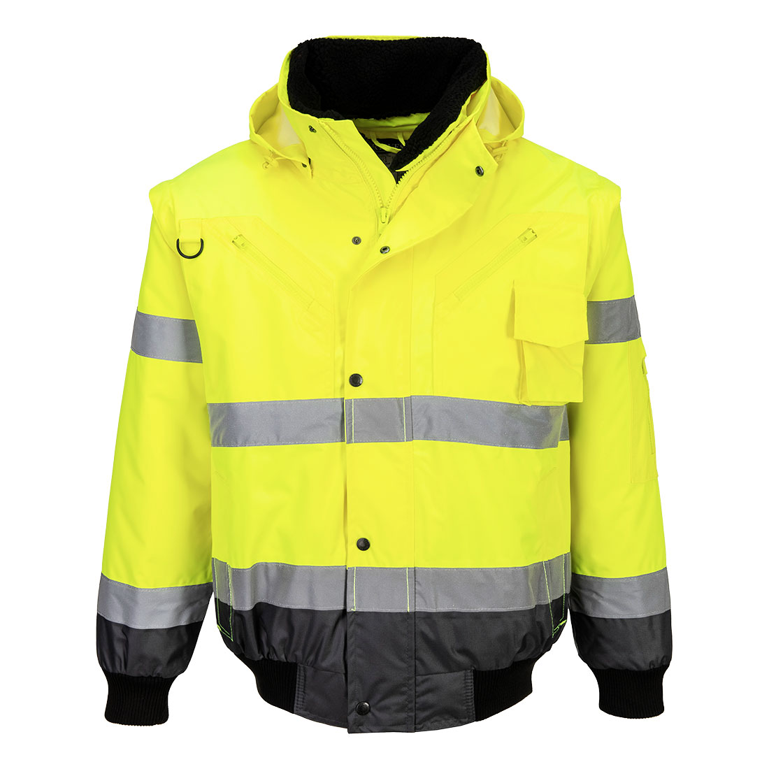 Hi-Vis 3-in-1 Kontrast Pilotjacke – Warnschutz Klasse 3 mit Kälteschutz EN 342 | Portwest C465
