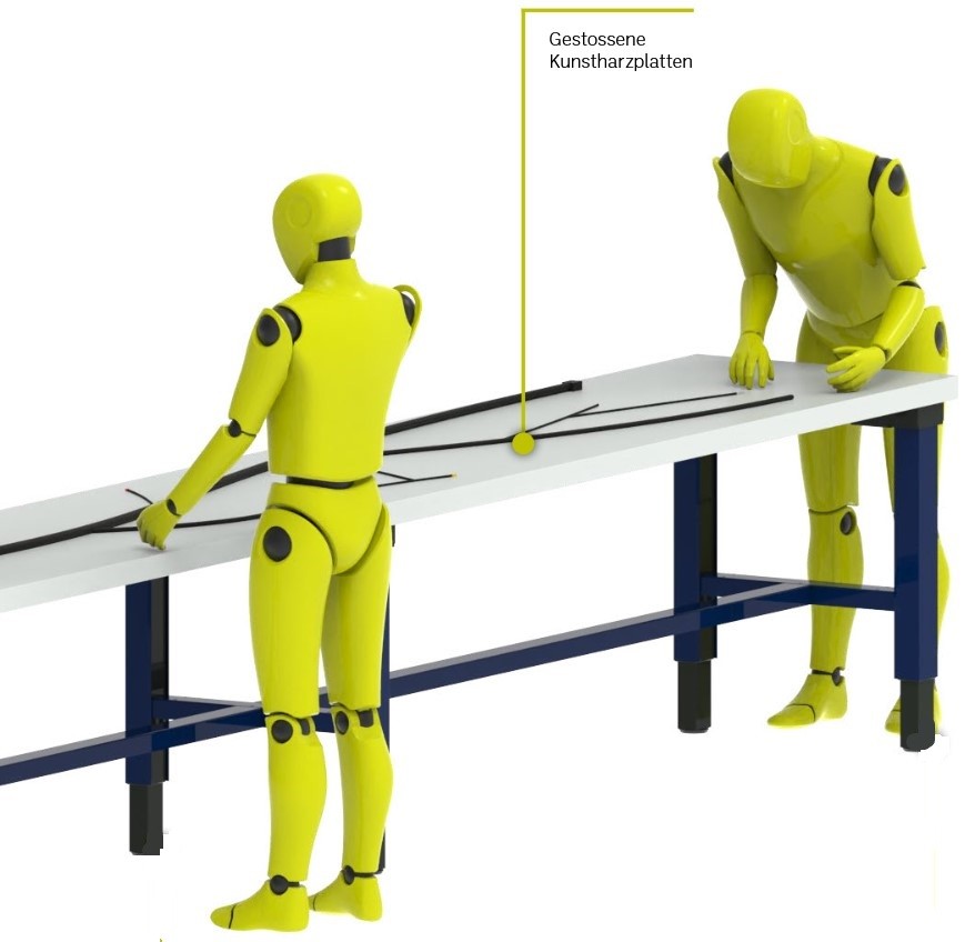 Werkbank höhenverstellbar