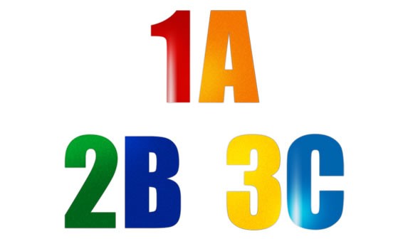 Bodenmarkierung Zahlen / Buchstaben