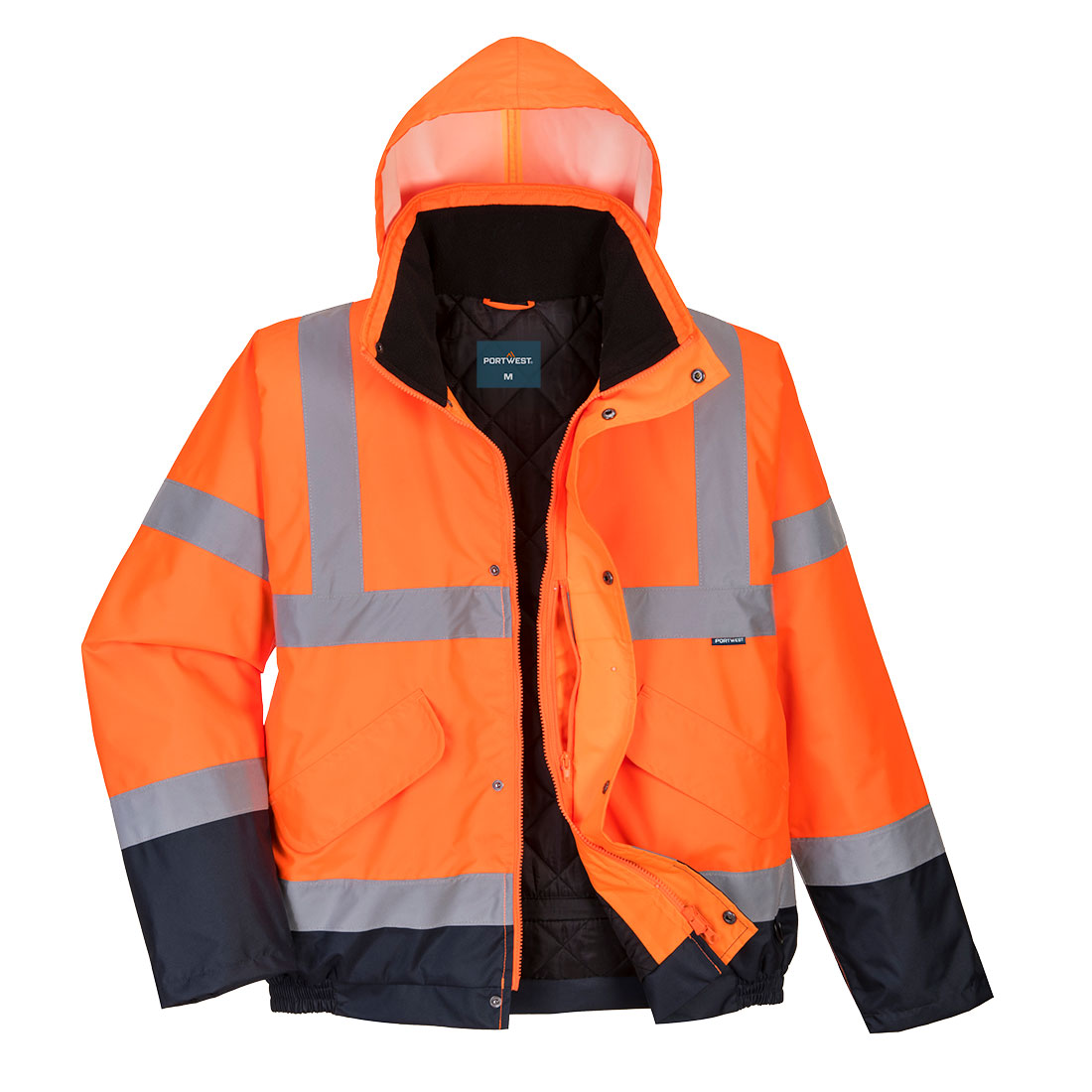 Hi-Vis Kontrast Winter Pilotjacke – Warnschutz Klasse 3 mit Kälteschutz EN 342 | Portwest S266