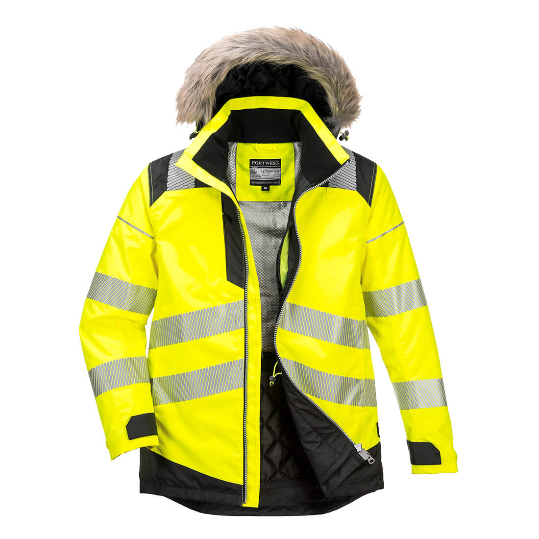 PW3 Hi-Vis Winterparka – Warnschutz Klasse 3 mit Kälteschutz EN 342 | Portwest PW369