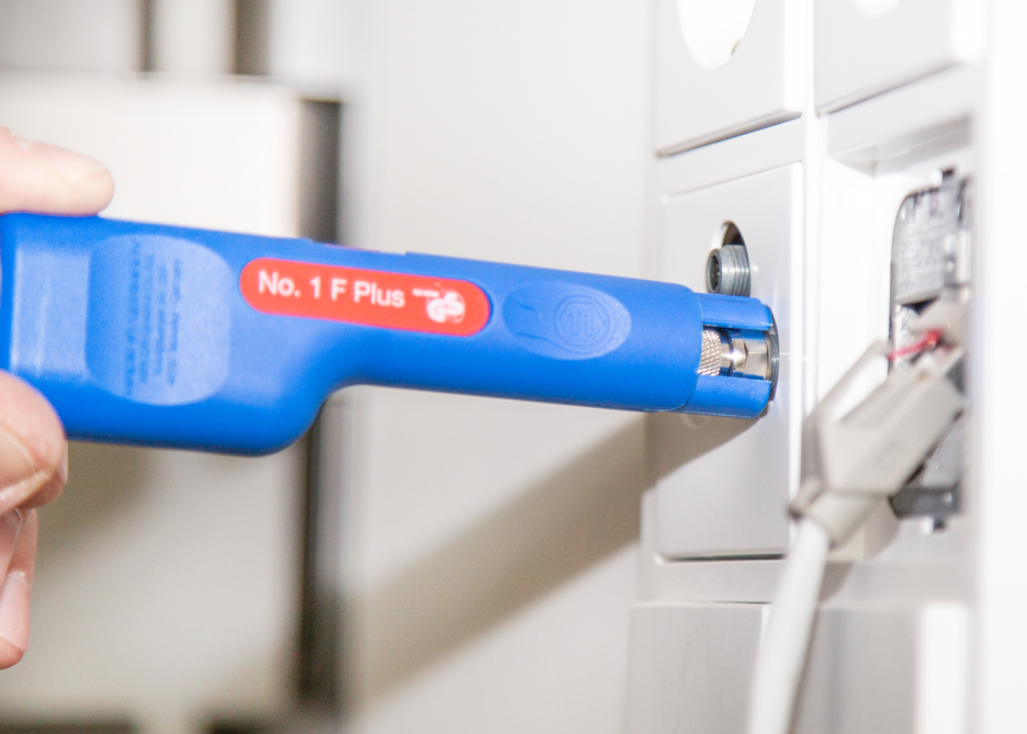 WEICON Coax-Stripper No.1 F Plus, blau/rot, rotes Modul