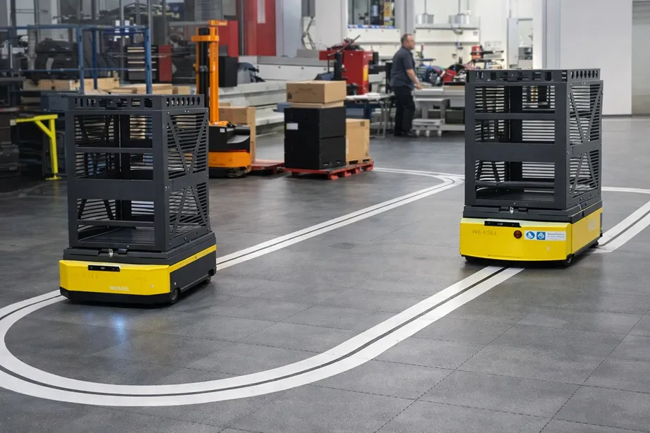 Bodenfliesen mit Roboter befahrbar