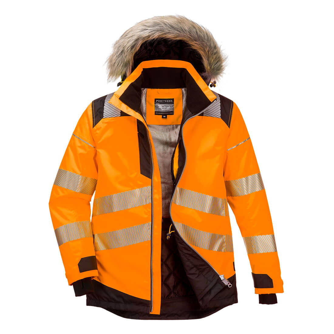 PW3 Hi-Vis Winterparka – Warnschutz Klasse 3 mit Kälteschutz EN 342 | Portwest PW369