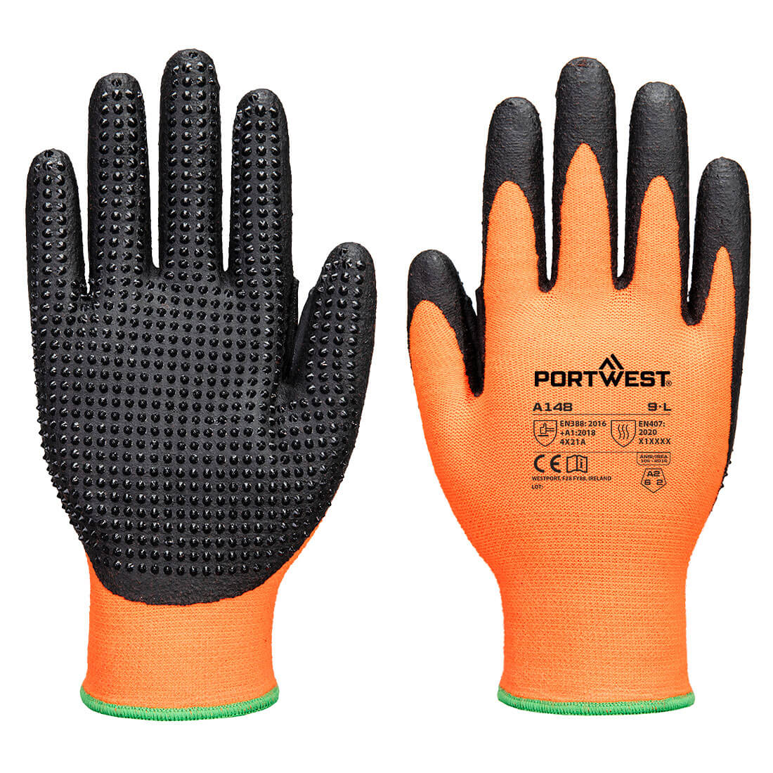 Grip 13 Nitril-Handschuh hochgepunktet – Kälteschutz nach EN 511 | Portwest A148